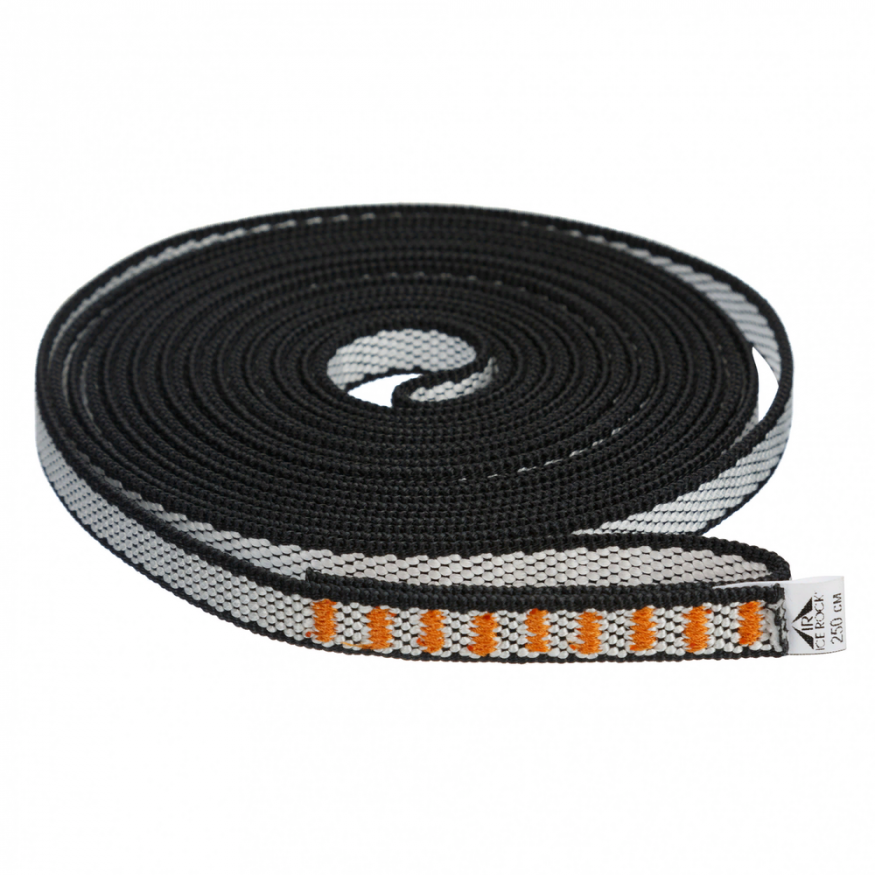 Петля, черно-белая, дайнема, шир. 12мм