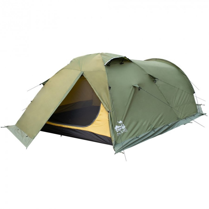 Палатка Tramp Cave 3 v2, зеленый