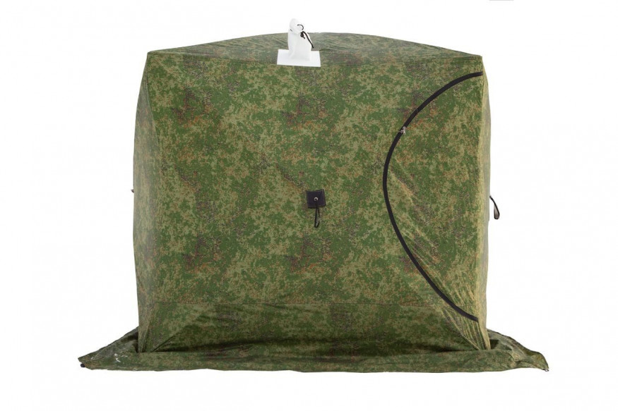 Палатка зимняя КУБ 3 Дубль (трехслойная, дышащая, камуфляж, москитная сетка)