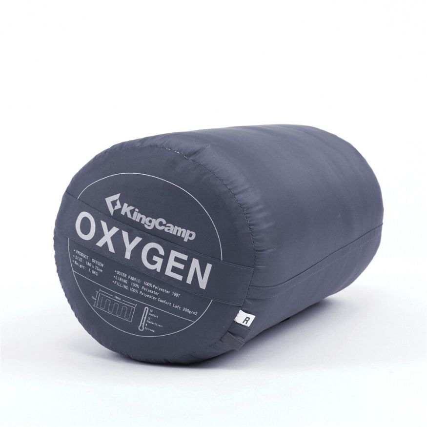Спальный мешок Oxygen +8С синий, левый King Camp