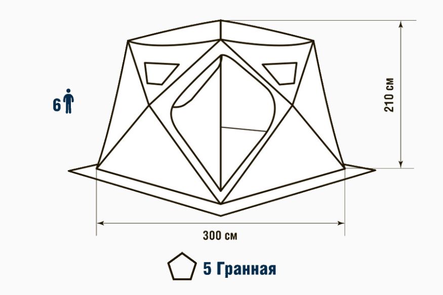 Палатка зимняя Higashi Camo Chum Hot DC (трехслойная, два слоя утеплителя)