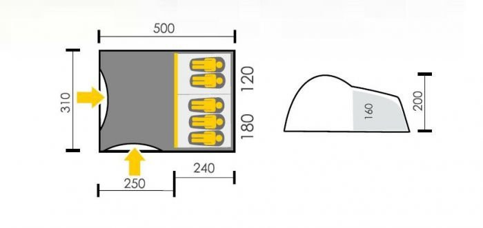 Палатка CAMPI 5, Talberg, зеленый