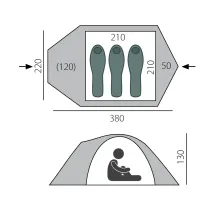 Палатка Talweg 3+, зеленая, Btrace