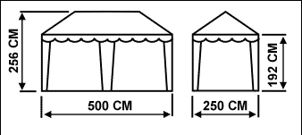 Шатер-Беседка Митек 5 x 2,5, каркас Люкс