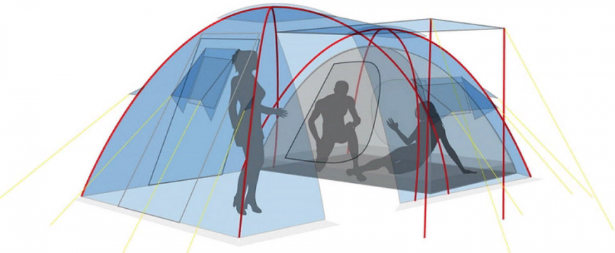Палатка &amp;quot;Grand Canyon 4&amp;quot;, цвет forest, Canadian Camper