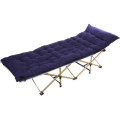 Раскладушка кемпинговая складная с матрасом 188*66*49 см, серый-синий
