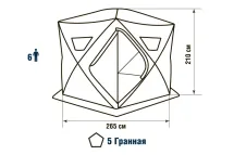 Палатка зимняя Higashi Winter Camo Penta Pro (трехслойная, пятистенная)