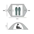 Палатка Point 2+ зеленый/бежевый, Btrace