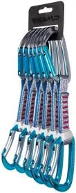 Комплект карабинов с оттяжкой ORBIT EXPRESS KS 12 cm, набор 6 штук, цвет серо-голубой / фуксия, CAMP
